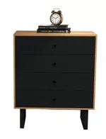 Comodă Deco Calvin 80x40x95H Stejar K10/Black