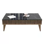 Măsuţă cafea Trendy Milano, Nuc, Negru 105x34x60cm