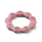 Inel dentitie din silicon Babyono Ring Pink