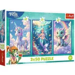 Головоломка Trefl 34879 Puzzles 3x50 Together in a colourful world, Kazstudio SA The Treflik Family