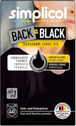 SIMPLICOL Back-to-BLACK - Vopsea pentru reimprospatarea/revigorarea culorii in masina de spalat (negru), 400 g