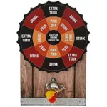 Darts Promstore 46708 Joc de bar Darts 27x40cm, cu eschizator de sticle montabil pe perete