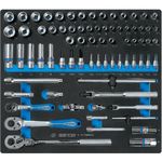 Set de unelte de mână King Tony 9-5575MR set de accesorii pentru biți tubulare cu 6 capete de 1/4