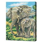 Tablou pe numere Art Gallery CX3507 20x30cm Familia de elefanti