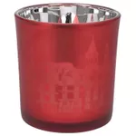 Свеча Holland 49213 Подсвечник стеклянный Стакан 8x7сm, красный