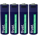 Аккумулятор Trust TR25631 USB-C Rechargeable Battery AA 1700 mAh, 4 Pack