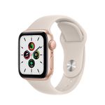 Apple Watch SE 40mm Aluminum Case with Starlight Sport Band, MKQ03 GPS, Gold