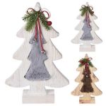 Decor de Crăciun și Anul Nou Promstore 49065 Сувенир Елка с колокольчиками 25cm, подставка дерево