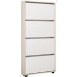 Полка для обуви Mobildor-Lux Leo Slim 100x16x164H cm Sonoma/White