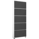 Полка для обуви Mobildor-Lux Leo Slim 70x16x203H cm White/Anthracite