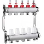 Set distribuitor Hydro S Colector complet din Inox, 8 căi, cu debitmetru, 1