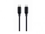 Blister Type-C/Type-C, CM/CM,  1.5 m, 100W charging power,Cablexpert Cotton Braided Spacegrey/White