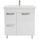 Шкаф под умывальник Mashtab 11986 Agat cu 2 sertare+usa 80cm Alb