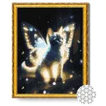 Картина по номерам Art Gallery GA84481 Mozaic cu diamante 40x50cm Motanas cu aripi