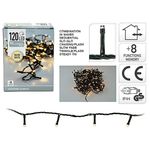 Ghirlandă Promstore 49759 Luminite de Craciun Fir 120LED alb-cald, 9m fir verde, 8reg, in/out