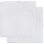 Lenjerie de pat pentru copii Jollein 2512-507-00001 Cearsaf cu elastic Molton White, 120x60cm, 2buc