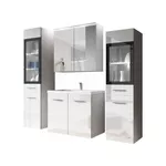 Mobilă pentru bucatarie Mirjan Holly/Udine II With Sink (White/White Gloss)