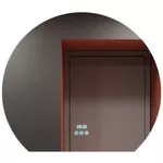Oglindă baie Bayro Aura полукруглое 800x700 LED 3C touch c подогревом, часами и термометром (126635)