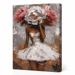 Tablou pe numere Ideyka KHO8501 40x50cm Eco, Enigma florala cu vopsele metalic extra