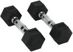Ganteră PX Sport 10233 Gantera Rubber Hex Dumbbells 22.5kg, DB139-22.5