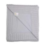 Lenjerie de pat pentru copii PernaMea Paturica tricotata 100x100cm Gri (PM.101352/1)