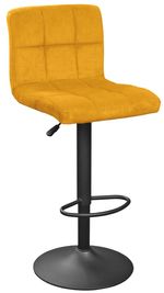 Барный стул Deco SB-044 Velvet Dark Curry(Mustar)+Black Leg