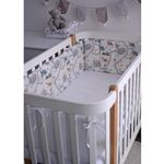 Бортик для кроватки Veres 154.01.18 бампер на 3 стороны динозавры на дорогах