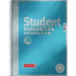 Accesoriu pentru birou Brunnen Notebook College-Block A4 pe o spirală în punct, 80 de foi 90 g/m2, coperta albastru metalic