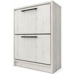 Полка для обуви Mashtab 12440 Soria cu 2 sertare (640x290x830) Stejar Alb