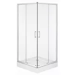 Cabină de duș MPN 8126E, 900X900X1940, cada joasa, forma patrata, sticla fumurie