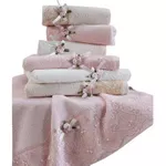 Полотенце Promstore 44302 Velvet Набор полотенец 6шт 30x50cm NH Velvet бант и роза х/б