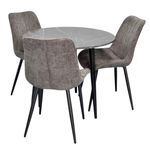 Set masă și scaune Evelin di Costacurta стол DT-404-6B + 3 стула YTC-055B Dark grey
