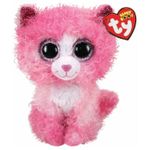 Jucărie de pluș TY TY36308 REAGAN pink cat with curly hair 15 cm