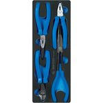 Clește King Tony 9-40104GPV набор шарнирно-губцевого инструмента, 4 пр. (FOAM)