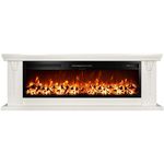 Șemineu electric ArtFlame Pandora & Tanzania, 600x1700x270 mm, Alb