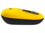 Wireless Mouse Logitech POP, Optical, 1000-4000 dpi, 4 buttons, Slim, 2,4 /BT, 1xAA, Yellow