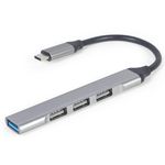 Adaptor de rețea USB Cablexpert UHB-CM-U3P1U2P3-02, USB Type-C 4-port USB hub (USB3 x 1 port, USB2 x 3 ports)
