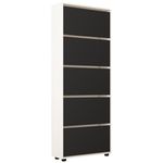 Raft pentru încălțăminte Mobildor-Lux Leo 80x27x203H cm White/Anthracite