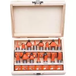 Set de tubulare, bite, duze Harden 613215 Set carote lemn (15buc/set) Pro