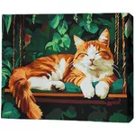 Картина по номерам BrushMe MG0021FC 40х50cm (fără cutie) Pisică pe leagăn