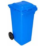 Урна для мусора Hydro S Tomberon din plastic cu roti si capac, 120L, albastru 8001297