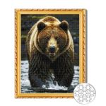 Картина по номерам Art Gallery GA87361 Mozaic cu diamante 40x50cm Urs brun