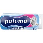 Hârtie igienică Paloma Exclusive Soft Design & perfume, 3 straturi (10 role)