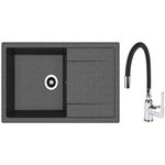 Мойка кухонная со смесителем Dr.Gans Tehno 860 + SanDonna F 9995 negru