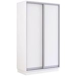Dulap Mobildor-Lux Fox uși glisante din PAL 100x60x210H cm (100x60x210H cm) Alb