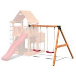 Комплектующий элемент для детской площадки Fungoo MOVE RED, module teak painted (with 2xFlat Red Seat)