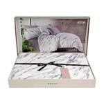 Textile de casă Promstore 53379.4 Lenjerie de pat Euro 2 NH Delux Satin Marble