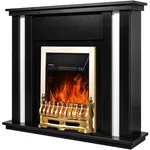 Șemineu electric ArtFlame Gustavo & Galileo gold, 950x1100x270 mm, Negru