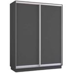 Dulap Mobildor-Lux Fox uși glisante din PAL (160x60x240H cm) Anthracite