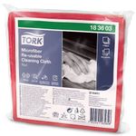 Салфетка из МИКРОФИБРЫ 30,5 * 30,5см, 6/8, красная